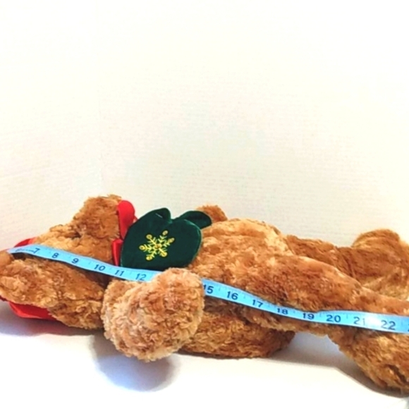 GALERIE VINTAGE HOLIDAY STUFFED BEAR 22 INCHES - Picture 4 of 6
